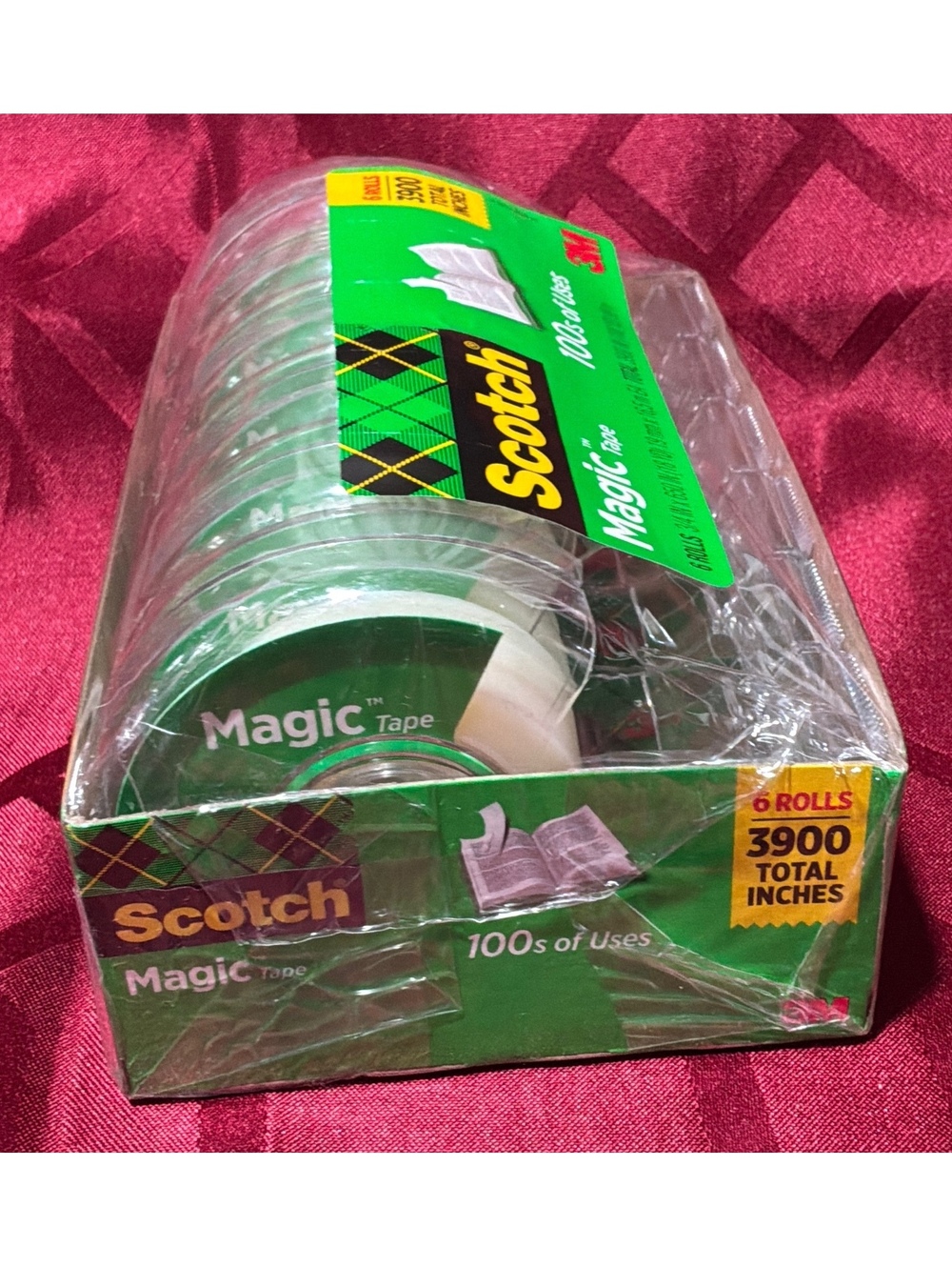 Scotch Magic Tape 6 Rolls, 3/4 in x 650 in (18 yd) Invisible Matte Finish Tape